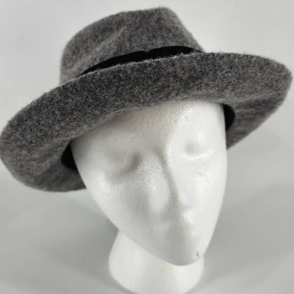 *Classic Men's OS Fedora Gray 100% Wool Casual Fall or Winter Hat